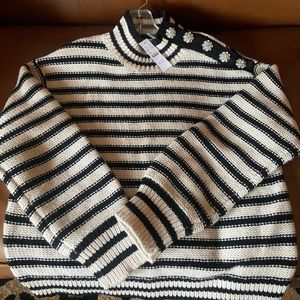 Jewel button J Crew sweater